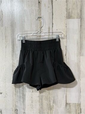 Baleaf Black Ruffled Pocket High-Waist Skort
